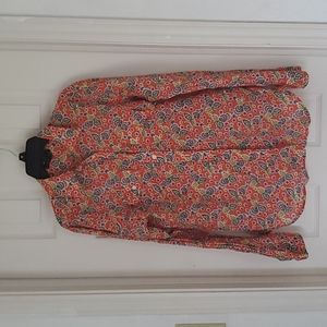 Shirt Ralph Lauren orange with flowers, Medium size